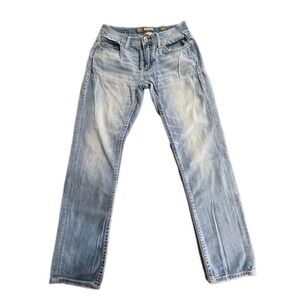 Buckle BKE Carter Straight Leg Denim Blue Jeans Mens 29x32.5 Light Wash Stretch